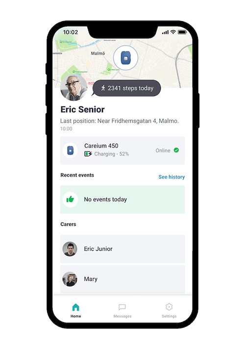 SureSafeGO 24/7 Connect App screenshot - profile page