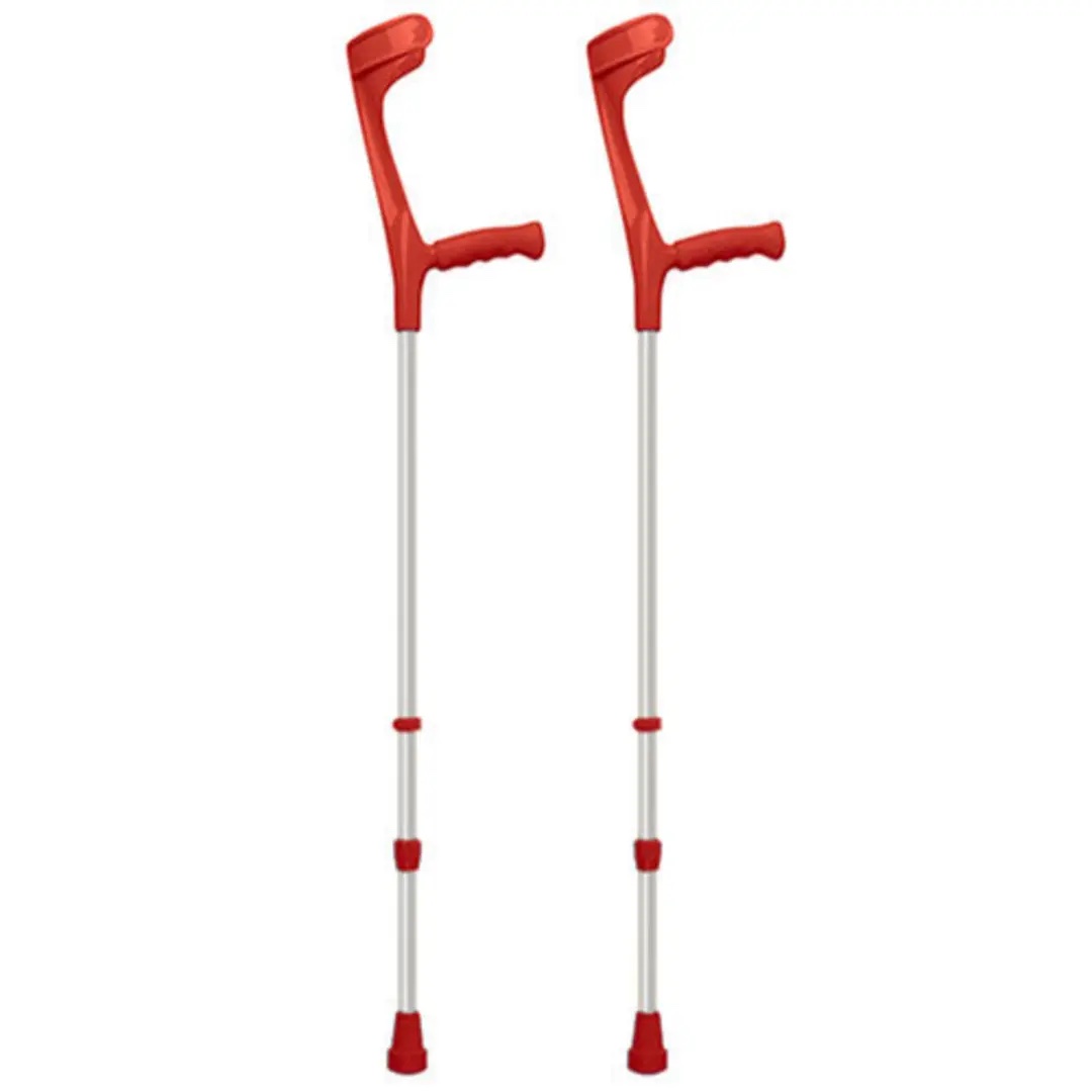 Adjustable Coloured Crutches Red