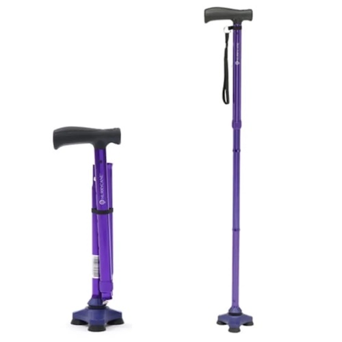 HurryCane Anodised Walking Stick Purple
