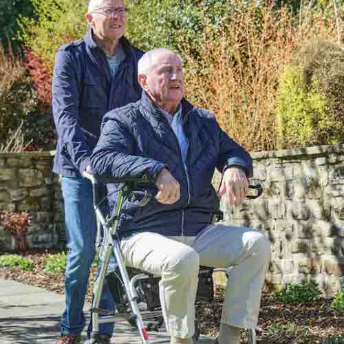 NRS Healthcare 2 in 1 Rollator and Transit Chair Lifestyle