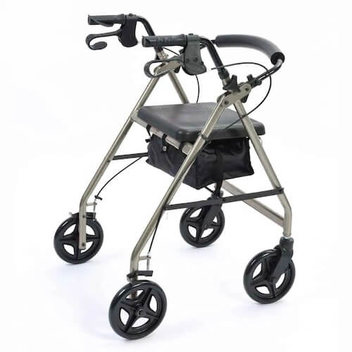 NRS Healthcare A-Series Lightweight 4 Wheel Rollator Grey