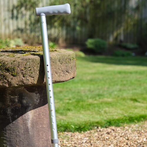 NRS Healthcare Coopers Adjustable Walking Stick Close Up