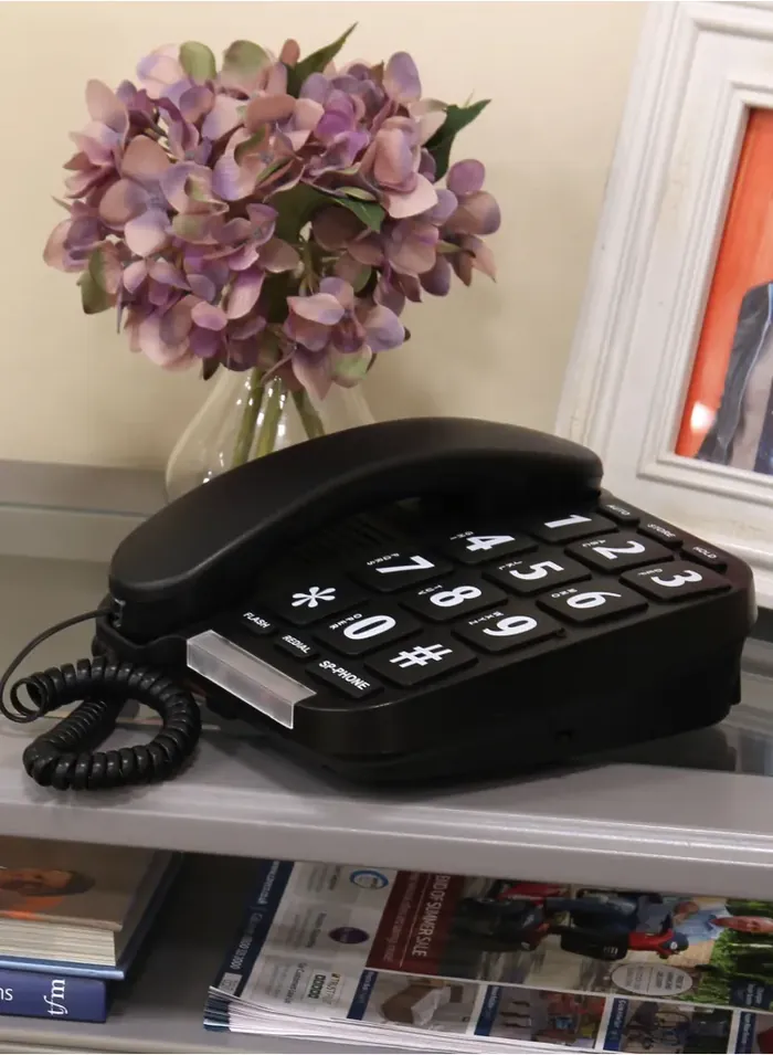 easi 123 big button telephone on side board