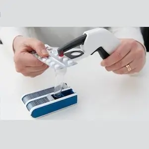 Pivotell Pill Popper Tool into Dosette Box