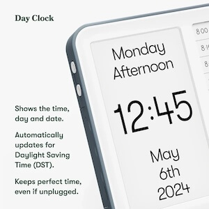 Day Hub - Clear Time, Date, Day, AM/PM Display